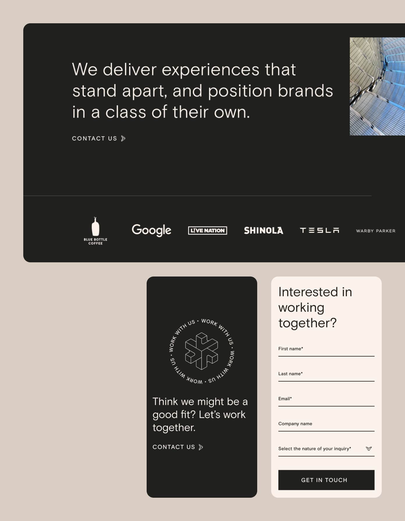 Desktop and mobile screens of Generis Collective's new website design