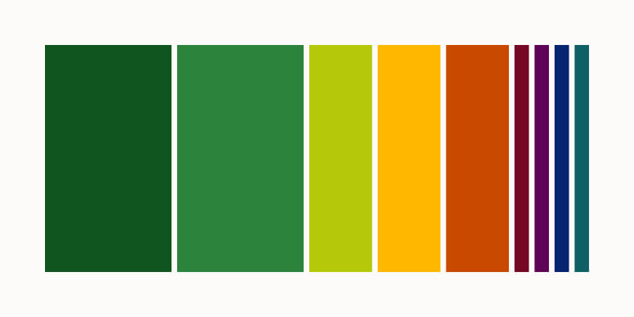 Swatch of Western Health's new color palette