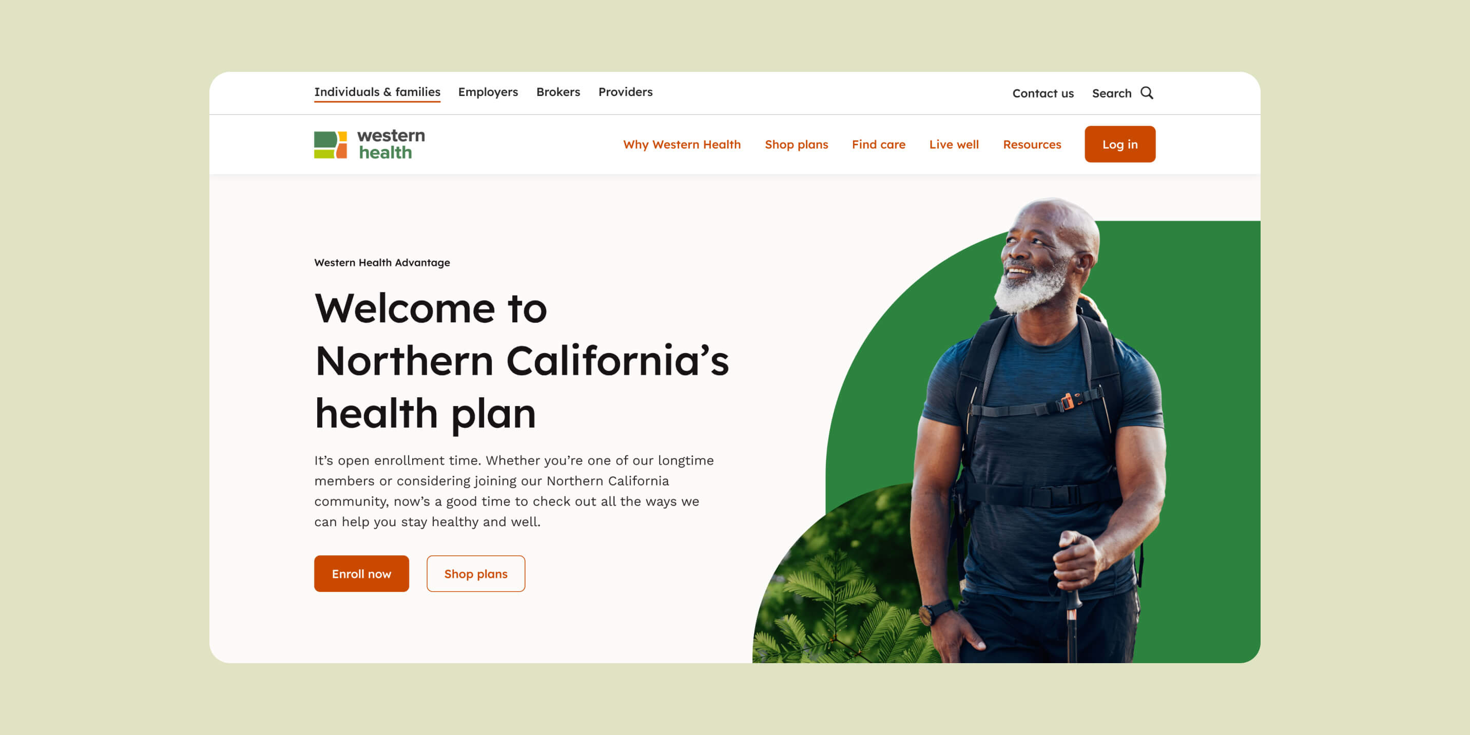 Desktop screen of Western Health's new homepage design